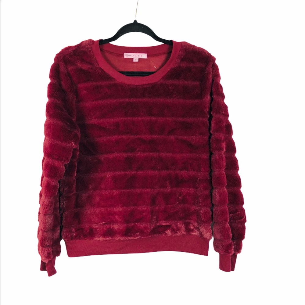NWOT CRAVE FAME fuax fur sweater szM